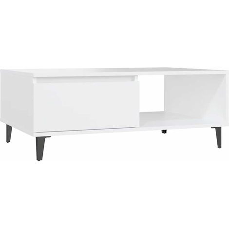 Maison Exclusive - Table basse blanc 90x60x35 cm bois d'ingénierie