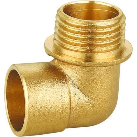 COUDE LAITON 90° MALE ET A SOUDER CUIVRE - 92 GC