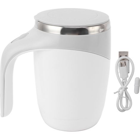Automatischer Magnetrührer für Kaffeebecher mit Edelstahlbeschichtung, kabellos und tragbar, Farbe: Weiß. (1/5)