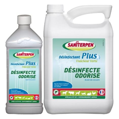 Désinfectant bactéricide virucide fongicide 5L – Fraîcheur verte – Pour animaux de la ferme – Pin des Landes – Saniterpen