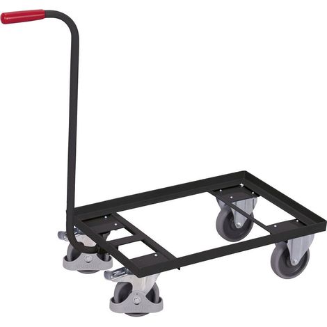 VARIOfit Euro-System-Griffroller ohne Boden mit Rand 615x415mm RAL 7016 Anthrazitgrau