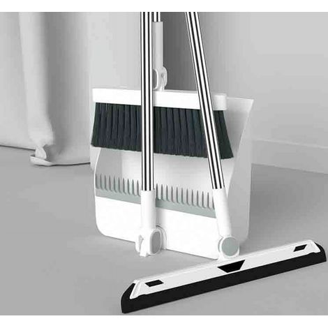 Balai À Poussière Avec Manche Long - Bac À Poussière Métallique Robuste - Bac À Poussière Debout Avec Manche Réglable - Pour Maison Couloir Boutique Garage Jardin - 1 Pièce (1/5)