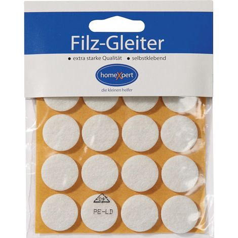 Filzgleiter 17mm Filz weiß selbstkl.16 St./SB-Karte (1/2)