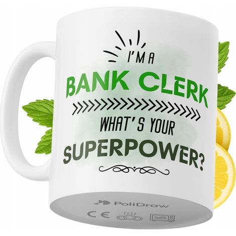 Lustige Kaffeetasse mit witzigem Textdesign für Bankangestellte – ideal für Geburtstage, Namenstage und Feiertage. Hochwertige Tasse für besondere Anlässe im Büro oder Homeoffice. Farbe: Weiß, 330 ml.