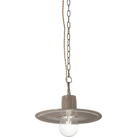 Lampada a sospensione LAND in ceramica smaltata D32 cm FANGO (1/3)