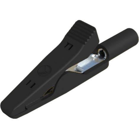 SKS Hirschmann Mini-Krokodilklemme schwarz elektrisch