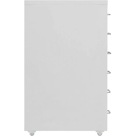 Caisson de Bureau à Roulettes Gris Métal 3 Tiroirs 28x41x69 cm Meuble de Rangement Mobile pour Bureau (1/5)