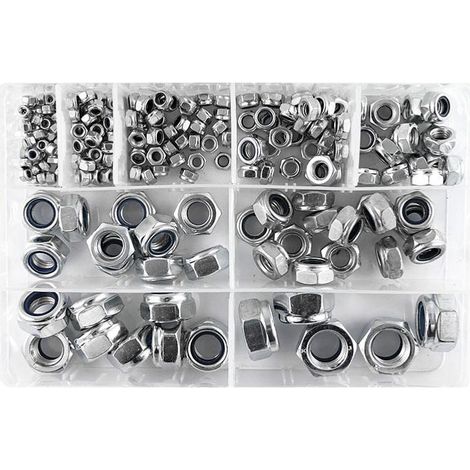 Assortiment de 228 ecrous freins (nylstop) din 985 de m3 à m16 (1/2)