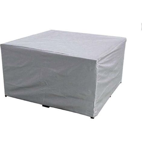 Housses de Meubles de Jardin Oxford Robuste,Housse de Table de Patio Étanche Anti-poussière Coupe-Vent,Housse de Protection de Table Anti-UV pour Chaises D'extérieur,Silver-21014080 (1/4)