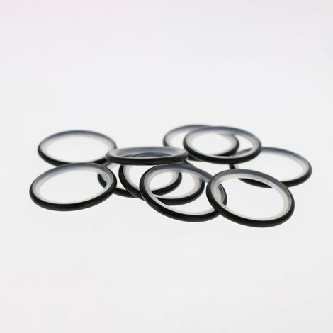 Lot de 10 anneaux avec insert pour rideaux de 35x42mm en Noir Mat - Boulet (1/4)