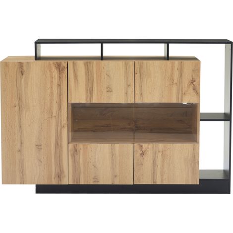 Credenza moderna LED in MDF effetto legno con controllo Bluetooth MODENUIT (1/5)