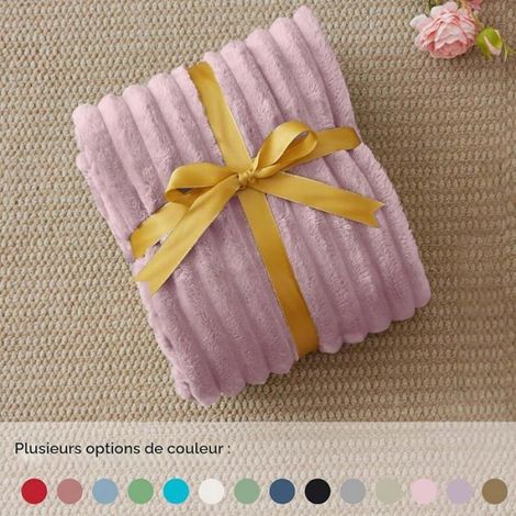 Couverture Poire - 125 x 150 cm - Violet Baie - Pour Canapé Lit ou Picnic - 1 Pièce (1/5)