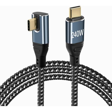 USB-C-Kabel mit 90°-Winkelstecker für USB-C-Mobiltelefone, 240 W, 2 m (1/5)