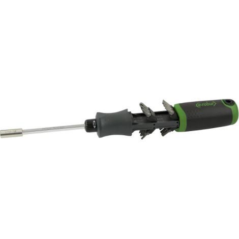 E-ROBUR - 412110 - Kit tournevis porte embouts à cliquet silencieux.
