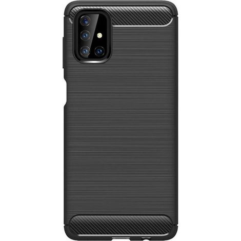 Coque arrière souple pour Samsung Galaxy M51 - Carbone brossé noir - Étui de protection (1/5)