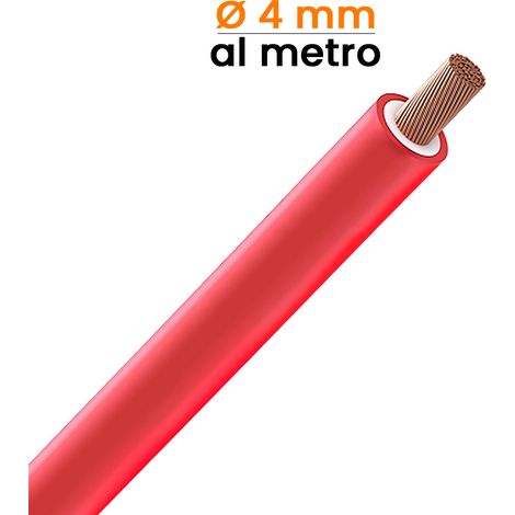 Cavo rosso per fotovoltaico, sezione 4 mm, lunghezza 1 metro lineare (1/2)