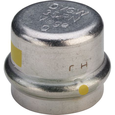 Bouchon d'extrémité de gaz Sanpress Inox G 0256, acier inoxydable 15 mm