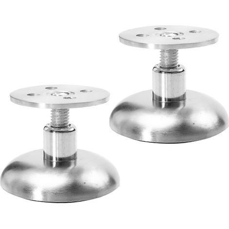 Pieds de meuble argentés, pieds réglables, support durable, 1 jeu (1/5)