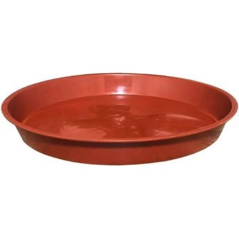 Plant saucers – Set of 10 leak-proof, durable plastic trays, 23 cm, red – Ideal for indoor/outdoor/garden use