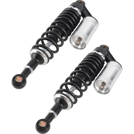 ATVPair Durable 340 Mm Suspension de Moto Springfor SUV - Amélioration de la Suspension Arrière (Argent Peint en Noir) (1/5)