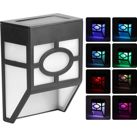 Applique murale solaire rétro de style rétro, résistante à la pluie, à LED multicolores, pour jardin et cour. (1/5)