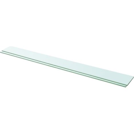 vidaXL Panneaux d'étagère 2 pcs Verre Transparent 110x12 cm