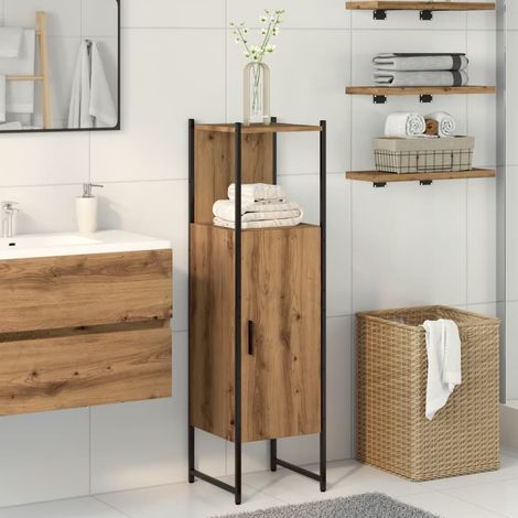 Armario de baño madera ingeniería roble artisan 33x33x120,5 cm vidaXL (1/5)