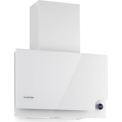 Klarstein – Hotte aspirante 60cm – Débit d'air 586m³/h – Écran tactile – 3 niveaux d'intensité – Façade en verre trempé – Évacuation ou recyclage