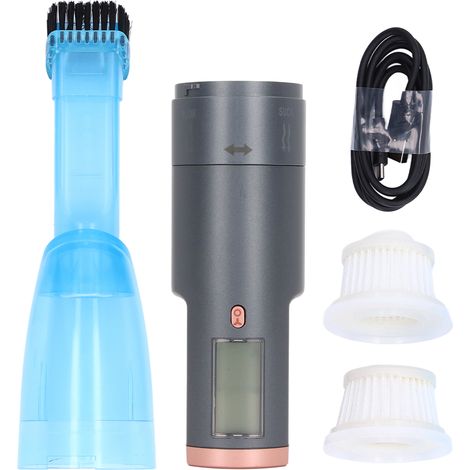 Aspirateur voiture portable puissant sans fil rechargeable mini pour auto maison bureau extérieur noir bleu (1/5)