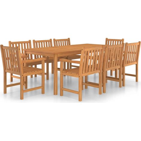 Maison Exclusive - Set da pranzo da giardino 9 pz 200x100 cm in legno massello di teak