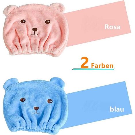 Set di 2 asciugamani per capelli ad asciugatura rapida - Microfibra super assorbente per capelli bagnati - Ideale per le donne (1/5)