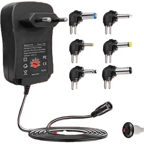 12-W-Universalnetzteil (3 V, 4,5 V, 5 V, 6 V, 7,5 V, 9 V und 12 V), DC 220 V AC-Adapter/Ladegerät für VTech Kidimagic Starlight Kidi LightShow Party Sorio 1, 2, 3S, 3, MobiGo Genius (1/5)