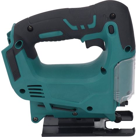 Scie sauteuse sans fil rechargeable pour batteries lithium-ion Makita 18 V - Scie sauteuse électrique pour le travail du bois, vitesse de 0 à 3 000 courses par minute, angle de biseau variable de ±45° (1/5)