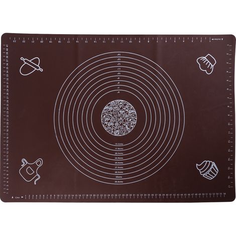 Tabla de repostería de silicona DD46, tapete de cocina, grande, con cinta métrica, para amasar masa de pizza. (1/5)
