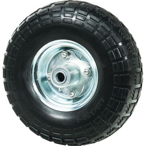 Werka Pro – Roue increvable 260 x 85mm – Axe déporté – Jante en métal galvanisé – Pneu à crampons pour terrains accidentés – Alésage 16mm