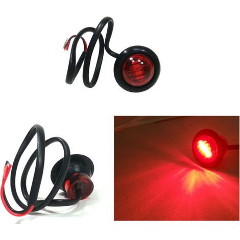Feu de gabarit LED rouge, type bouton, feu de repérage, Tokos - 12 V