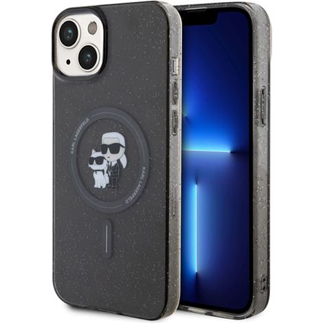 Karl Lagerfeld Karl & Choupette Glitter Magsafe - iPhone 15 Plus Hülle (Schwarz) (1/5)