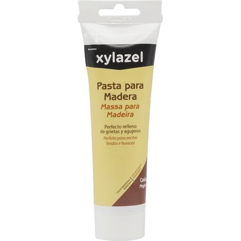 XYLAZEL pasta para madera caoba 125 g , Pasta para madera caoba Xylazel Para pequeñas reparaciones de relleno de grietas y agujeros en la madera Una vez seca se puede lijar (1/2)