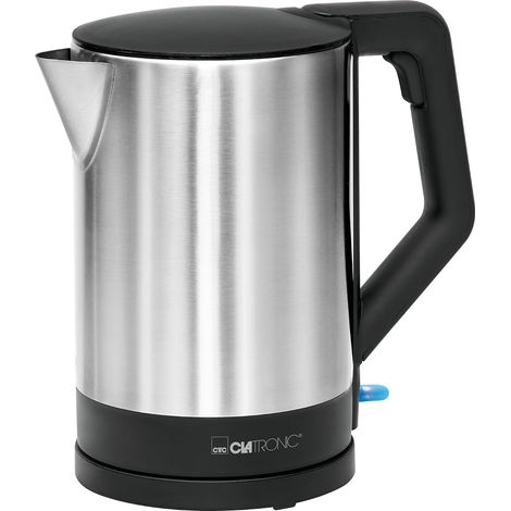 Bouilloire en acier inoxydable 1,5 litre Sans BPA Utilisation d'une seule main Boîtier en acier inoxydable Station avec enrouleur de câble Bouilloire noire WKS 3692 noir (1/5)