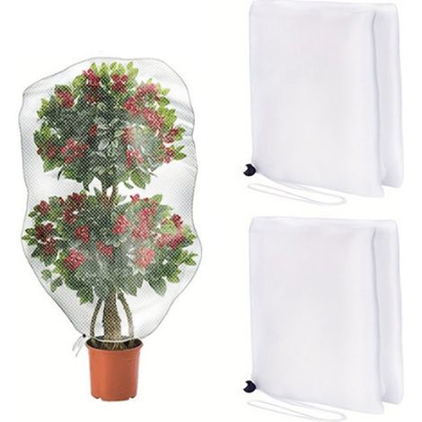 2pcs Grand Sac de Filet Arbre fruitier, Filet Anti Oiseaux réutilisable Filet Anti Insecte, Filet Anti Insecte Potager à Cordon,Protection Les Fruits(100cm x140 cm),Large Fruit Tree Netting Bags (1/5)