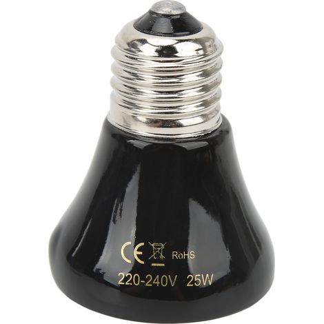 Ceramic heat lamp for reptiles, Mini infrared amphibian heater for reptiles and lizards 220V-240V (1/5)