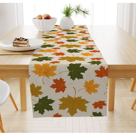 (33x183CM)Coureur de table en lin Pour l'extérieur, le balcon, l'intérieur et la décoration de fête (1/3)