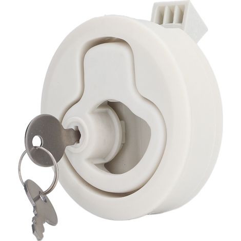 Verrou de placard camping-car encastré rond en alliage de zinc, 2 clés, antidérapant, antirouille, idéal pour bateau, maison (1/5)
