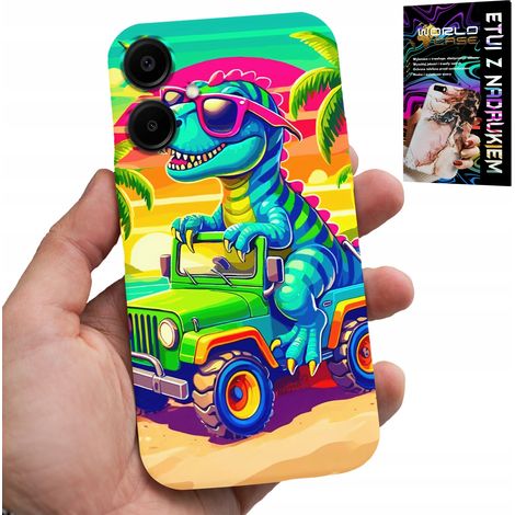 Custodia per Samsung Galaxy A06 5G - dinosauro su un camion con motivi per bambini (1/5)