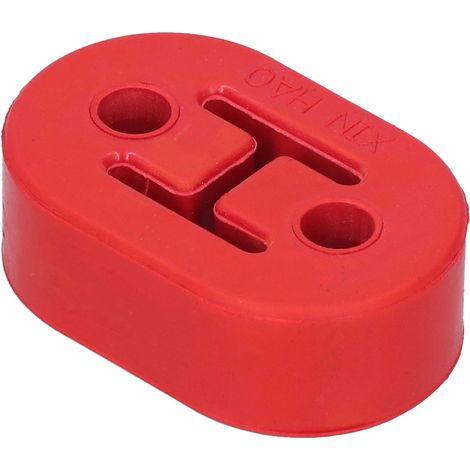2-Loch-Polyurethan-Antivibrations-Schalldämpferhalterung, universeller Kfz-Auspuffrohrverbinder, rot (1/5)