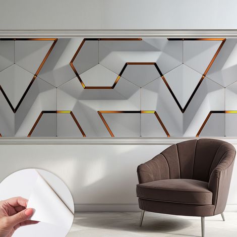 Carta da parati autoadesiva - impermeabile - murale da parete - decorazione murale - Motivi tridimensionali 250x104 cm (1/5)