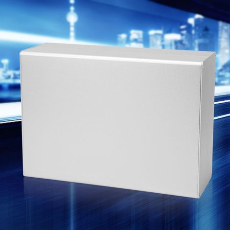 Boîtier électronique en aluminium argent mat 80x160x220mm coffret boitier DIY pour carte de circuit imprimé GPRS (1/5)