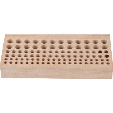 Support en Bois pour Outils de Maroquinerie - Rangement 98 Emplacements pour Poinçons en Cuir (1/5)