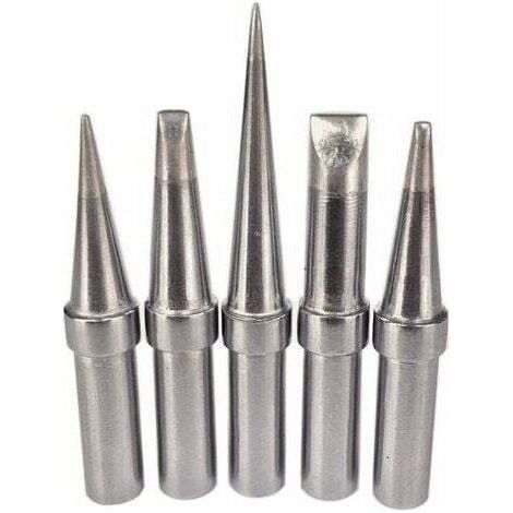 Set of 5 Practical Replacement Lead-Free Soldering Iron Tips for Weller Wesd51 Wesd50 Wcc100 AIPERQ (1/4)