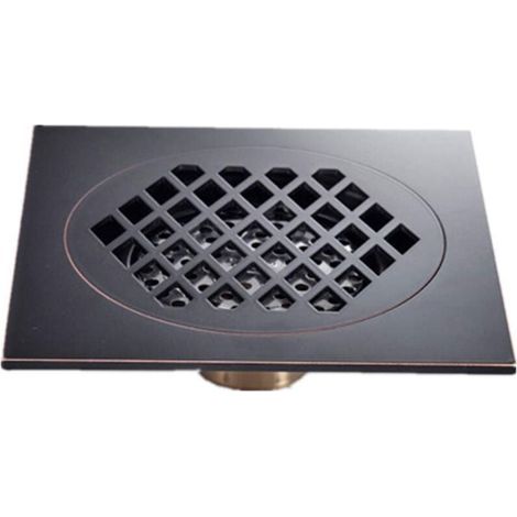 Floor Drain 1pc Shower Drain 15x15cm Super Larger Black Floor Drain Bathroom Drain Building Material Square Water Drain Bathroom Accessories Black (1/3)